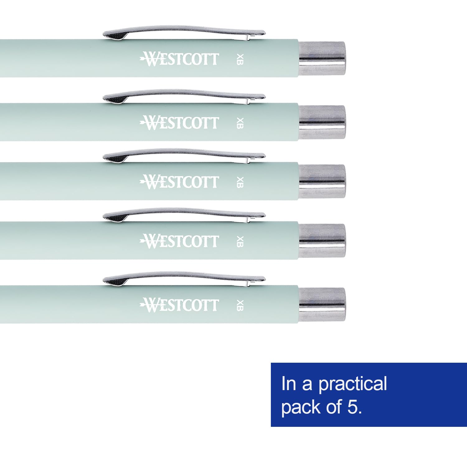 Westcott PRIMESOFT ballpoint pen 5 pieces Mint, 1 count (Pack of 5) - Image 4
