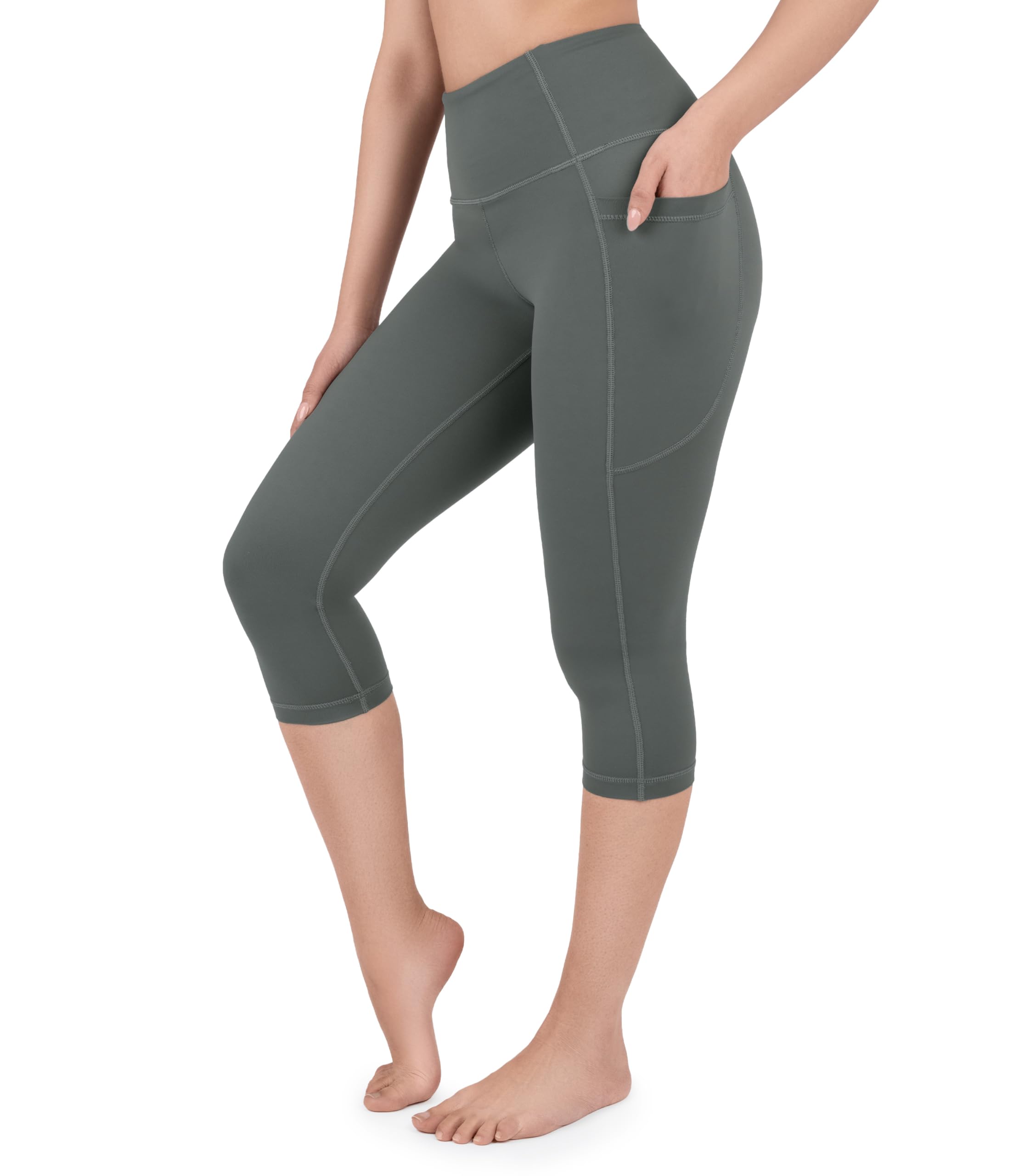 Nirlon NirLUX Capri Leggings for Women - NirLUX Capri Leggings with Pockets for Women, Regular & Plus Size Yoga Pants
