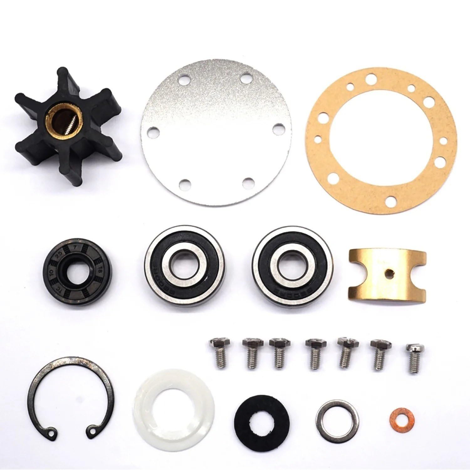 Bomba Agua Kit Reconstrucción Principal Para Cubierta 2 1/4 "para Bombas Agua Mar Para Yanmar Para Marine 2GM 3GM 3GMD 128270-42000 124070-42000 42001 42002 BombaAqua Refrigerante