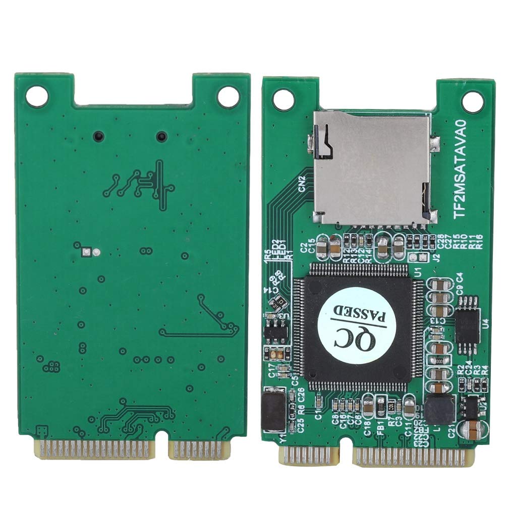 Mini PCIE MSATA SSD Adapter Converter for & Supports Up to 32GB TF Cards Suitable for Laptop&Embedded Computer Green 51MM*31MM