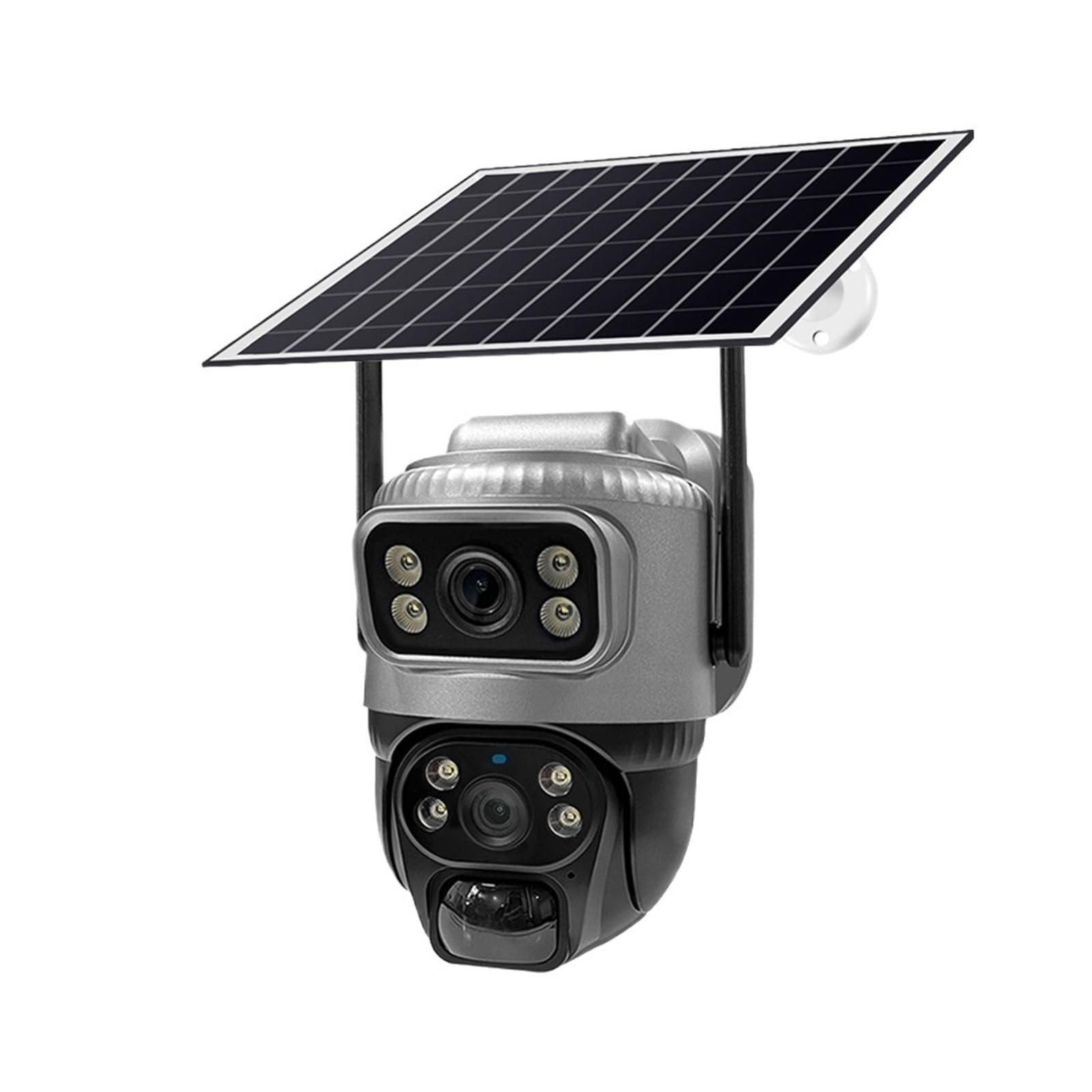 JVDDI Dual Lens 4G Solar Camera 6MP 4K PIR Motion Detect Night Vision Waterproof CCTV Security IP Camara Low Powered Battery Monitor(Camera NO Card)