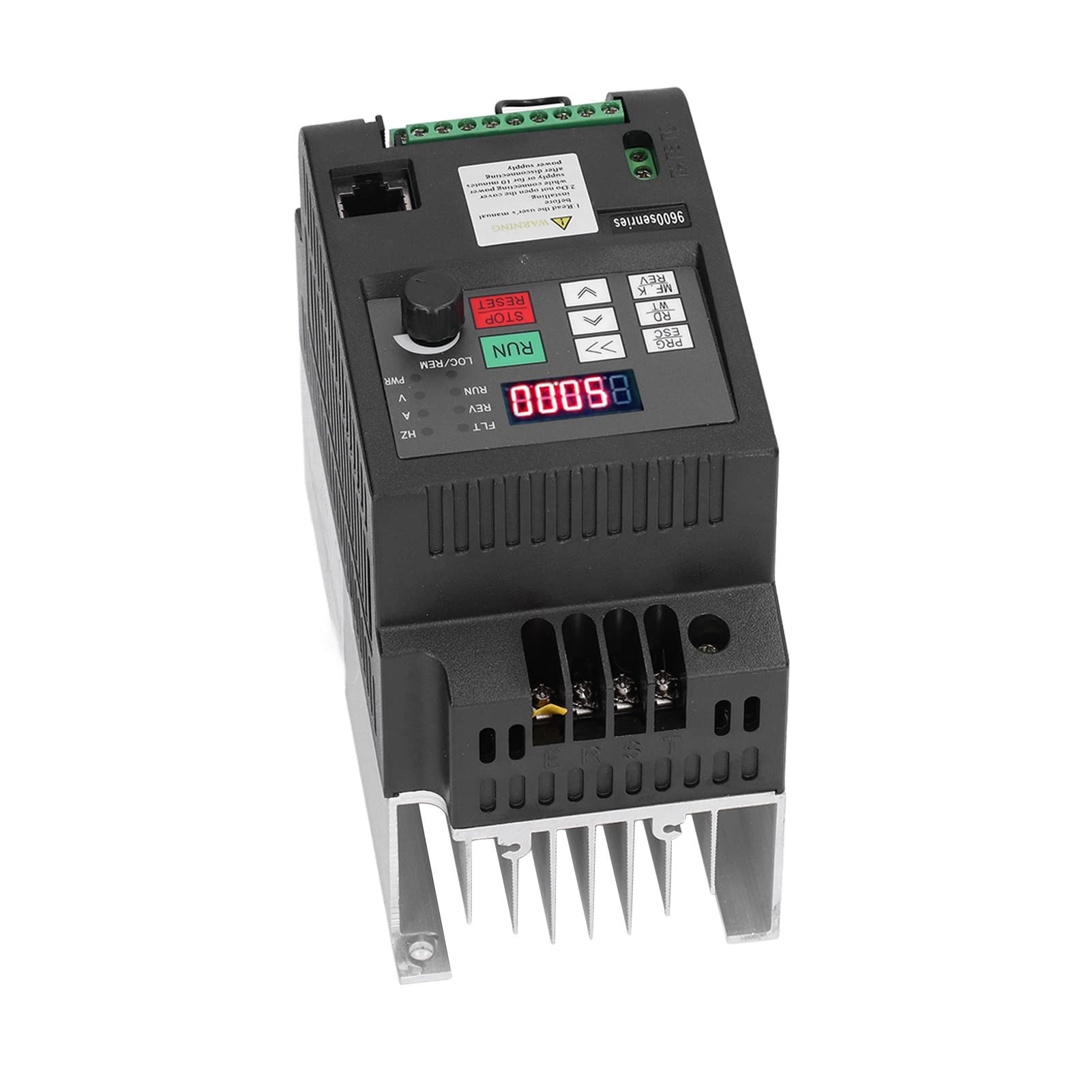 Yosoo Health Gear Inversor de Frecuencia Variable Inversor Fotovoltaico de Aluminio ABS DC400 a 700V Entrada AC 3PH 0 a 380V 0 a 650Hz 1.5KW para Sistemas de Bombas de Agua Solares