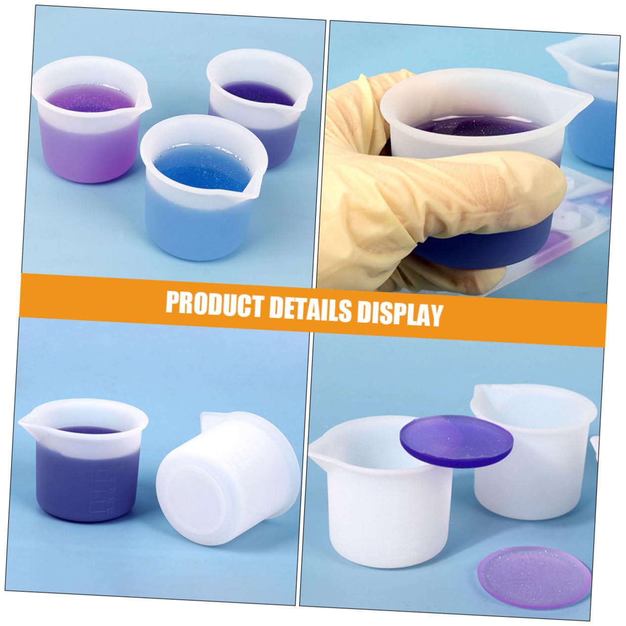 Cabilock 5 Ensembles Tasses À Mesurer Échelle Pour Époxy Outils De Bricolage Diy De Peinture 12 Pièces * 5