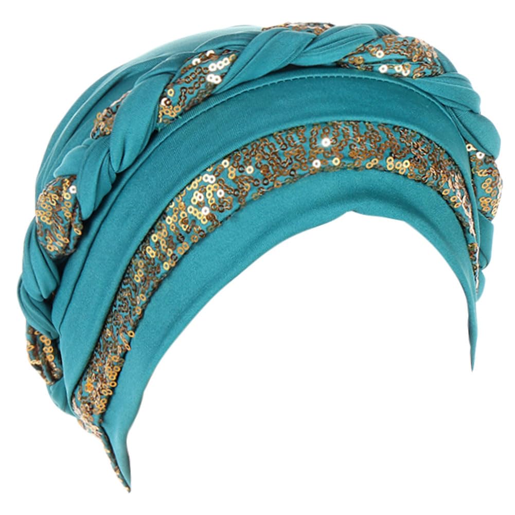 XIAOBLESS pre Tied Turban Headwear - Twisted Braid Headscarf Hat Chemo Headwrap Caps for Women Girl