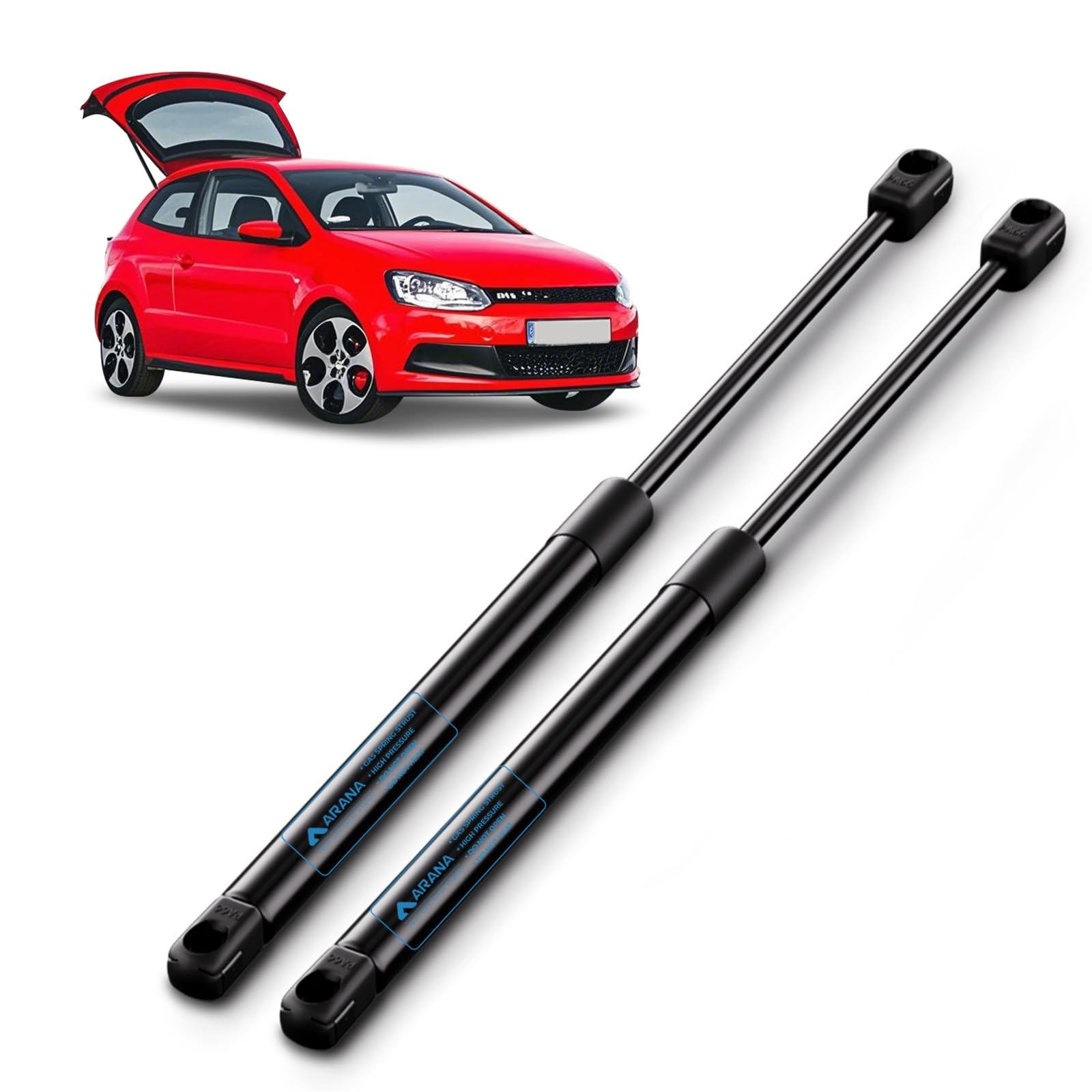 Arana 2 molle a gas per portellone posteriore, compatibili con Polo 6R 6C 1.2L berlina 2011-2014 Polo 6R 1.2L-2.0L berlina 2009-2020, ammortizzatori a gas, Replace# 6R6827550A
