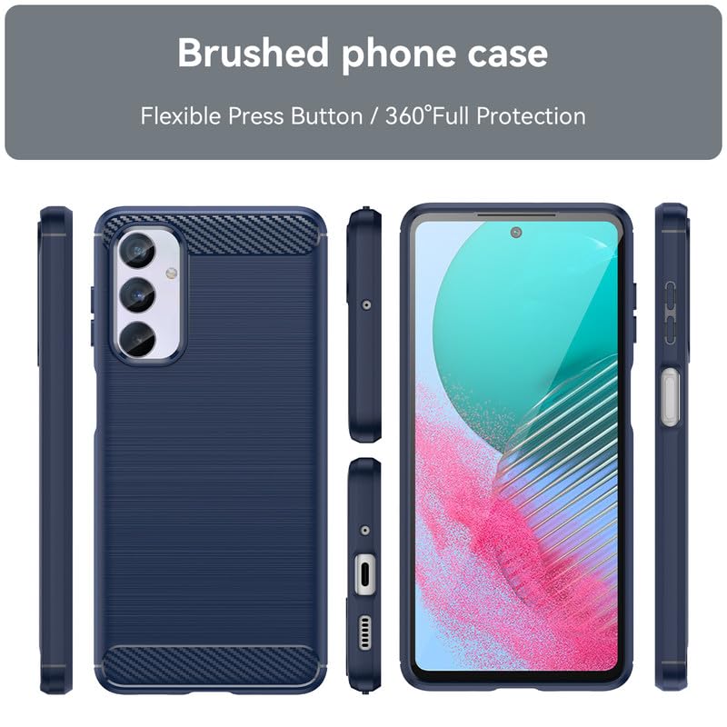 Image of Hybrid Carbon Fiber Back Case for Samsung Galaxy M54 5G / F54 5G (Blue)