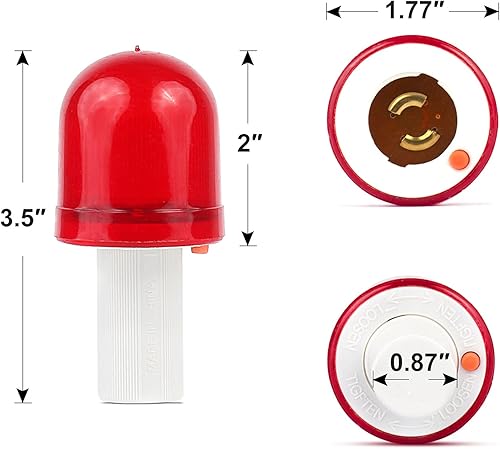 Miniatura 3 de BATTIFE Paquete de 8 luces LED de advertencia de cono de tráfico, lámpara de bloqueo de carretera de 360 grados visible con 3 modos intermitentes