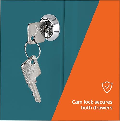 Miniatura 7 de Lorell LYS SOHO - Armario móvil para archivos/archivos, color verde azulado Verde azulado,Negro -,marino,plateado,Blanco,Rojo