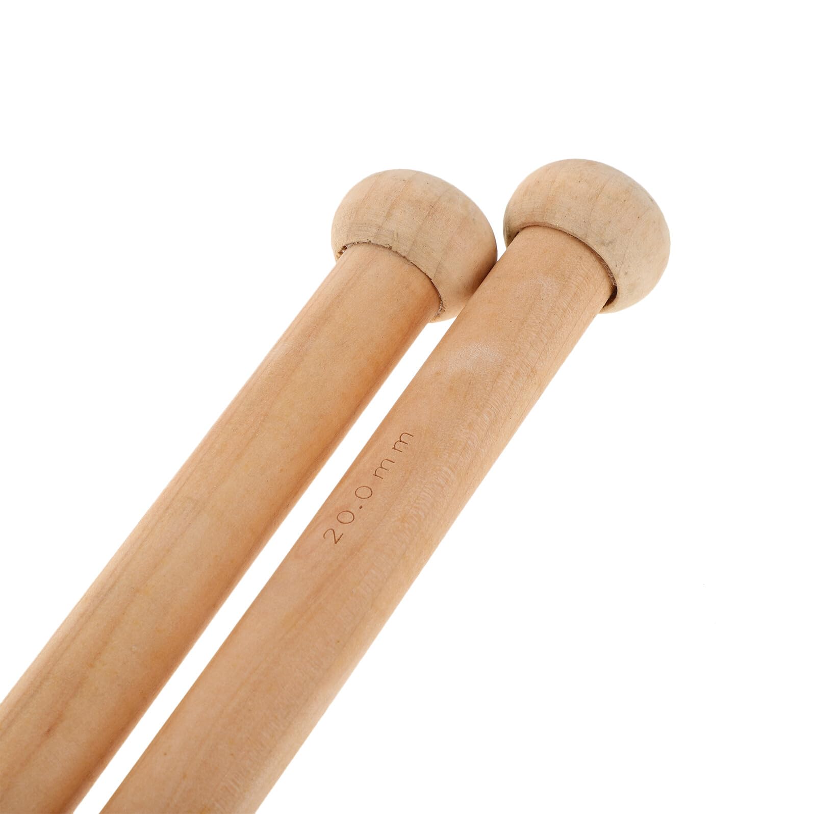 Aguja de Tejer de Madera Beige 6piezas para Hilo Grueso y Mantas