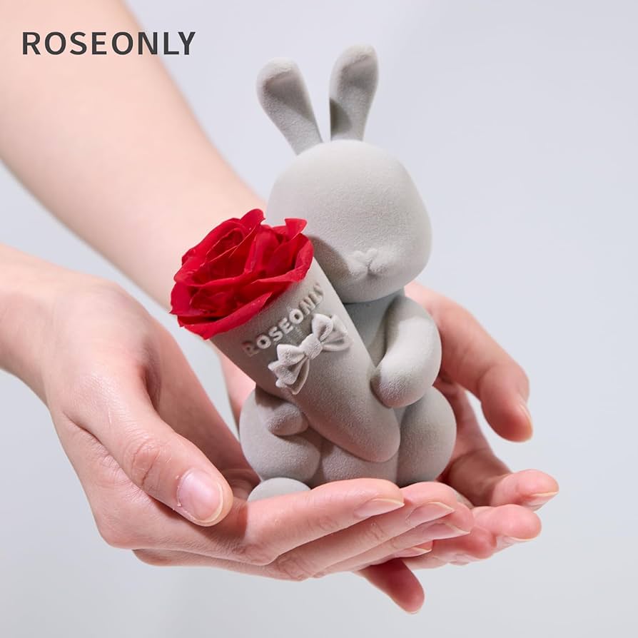Amazon｜ROSEONLY プリザーブドフラワー ハニーラビットと