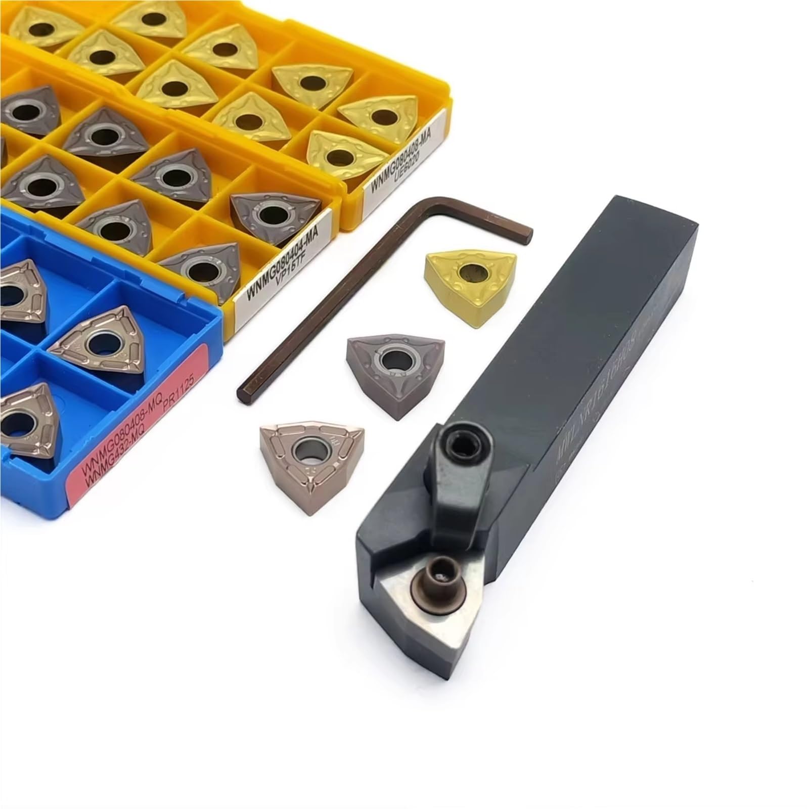 MWLNR2020K08 MWLNR2525M08 MWLNR1616H08 MWLNR Herramientas De Torno Portaherramientas De Torneado Exterior WNMG080404 WNMG080408 WNMG Insertos De Carburo Herramienta de Torno(WNMG080404 YBG5115)