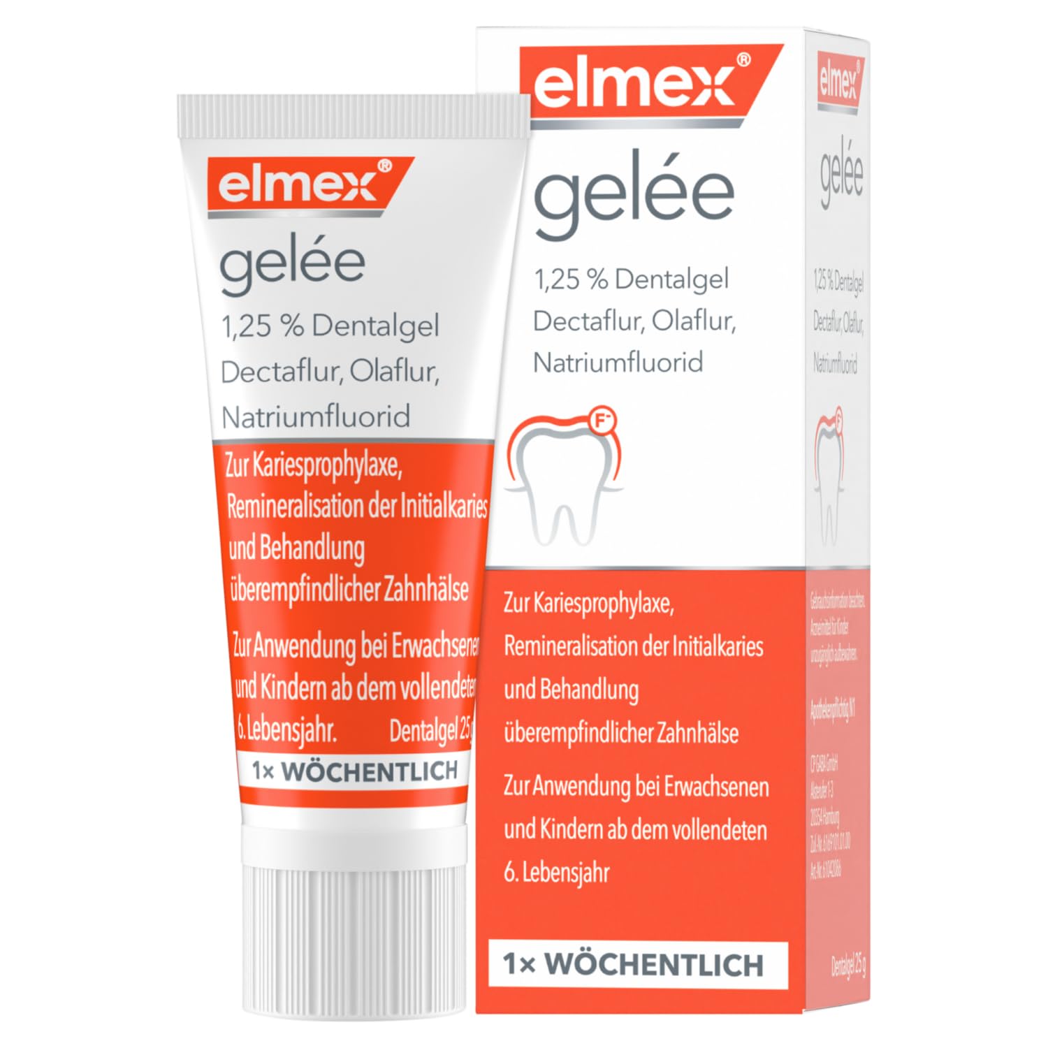 Multipack Set mit Fluorid Zahngel [6x25g] elmex gelee – Intensiver Kariesschutz & Zahnschmelz-Stärkung
