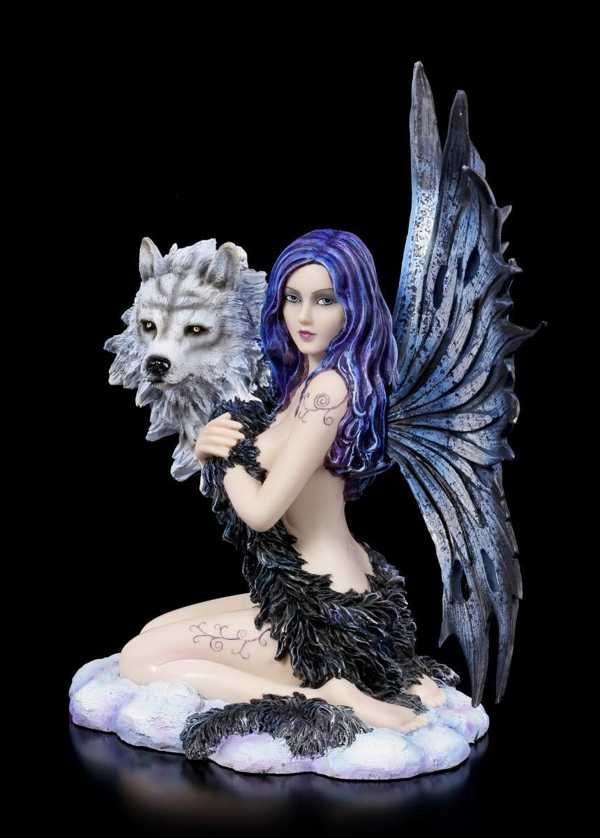 Grande Figurine Elfe Magicienne Avec Sabre - 47 Cm - Résine Peinte à La Main