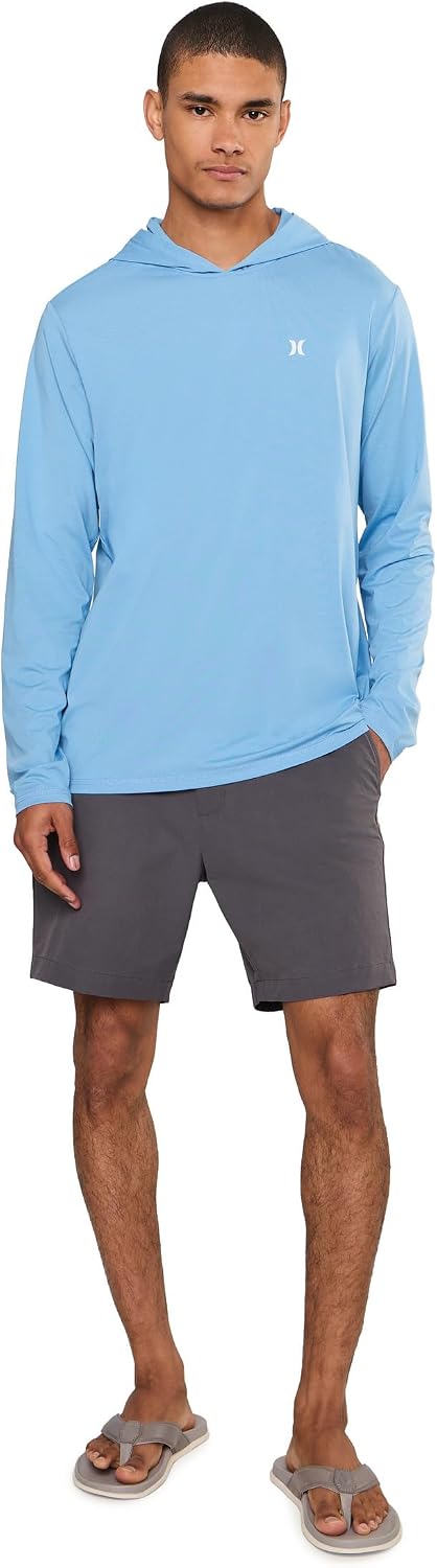 Hurley Mens Hybrid Hooded UPF Long Sleeve