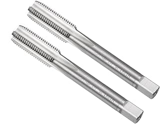 CoCud Thread Milling Taps, Metric M12 x 1.25 Thread H2, High Speed Steel Machine 4 Straight Flutes Screw Threading Tool - (Applications: for Tapping Drilling Machine), 2-Pieces