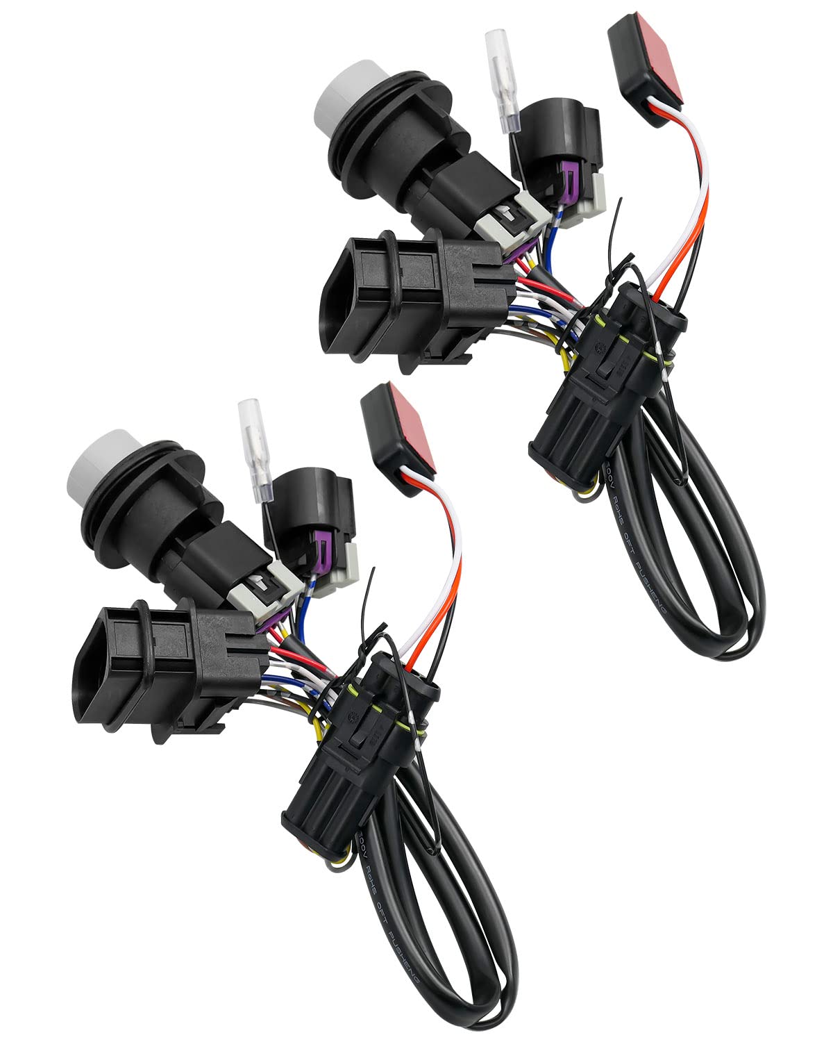 OCHIKI 2Pcs Headlight Conversion Wiring Adapter Harness Assembly for Ram 1500 2500 3500 2013-2018, Factory Projector to Base Reflector Light Converter