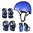 JBM Adult & Kid Skating Protective Gear Set for Beginner to Advanced, Skateboard Helmet Knee and Elbow Pads with Wrist Guards for Inline Roller Skating, Scooter, Skateboarding