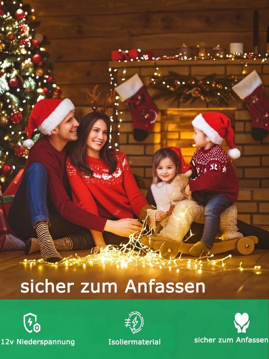LED Schlauch 20m Wasserdicht,USB & Solar Lichterschlauch Aussen,für Innen außen,8 Modi,Timer,Fernbedienung,Wetterfest Lichterkette für weihnachten Hochzeit Party Deko,(Warmweiß)
