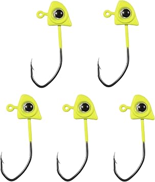 Crappie Jigs,20 Packs Crappie Jig Heads 3D Eye Fishing Jig Head Hooks 1/32 oz 1/16 oz 1/8 oz Fishing Jigs for Panfish Bluegill Sunfish Walleye