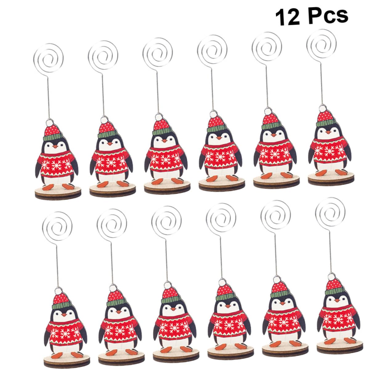 Ciieeo Piezas Foto Decoración De Mesa De Navidad Carpeta De Mensajes Clip De Notas De Mesa Centros De Mesa De Navidad Portafotos De Mesa De Navidad De Madera Carpeta De Notas Boda