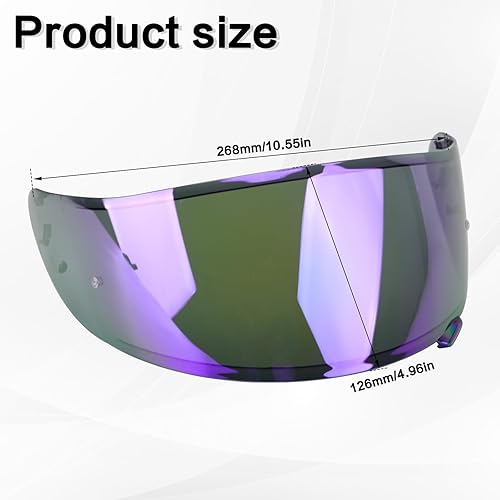 Miniatura 6 de Visera de casco de motocicleta para RF-1200 de repuesto, visera tintada para casco de motocicleta compatible con RF-1200 CWR-1 X14 Z7 X-Spirit