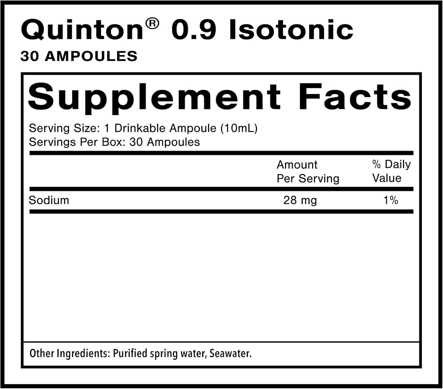 Quicksilver Scientific Original Quinton, 30 Single Serving Vials — Amazon image 2