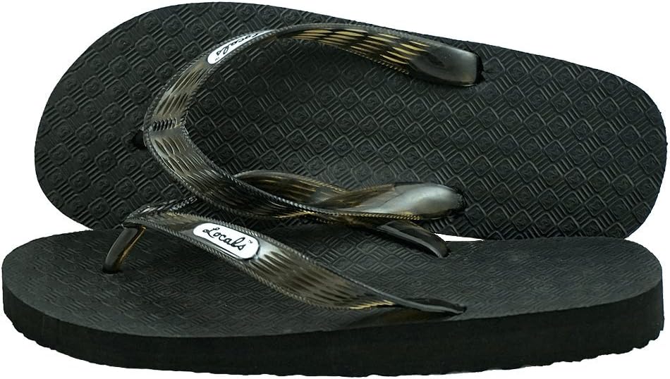 Locals Arch Support Black Strap Hawaiian Slipper