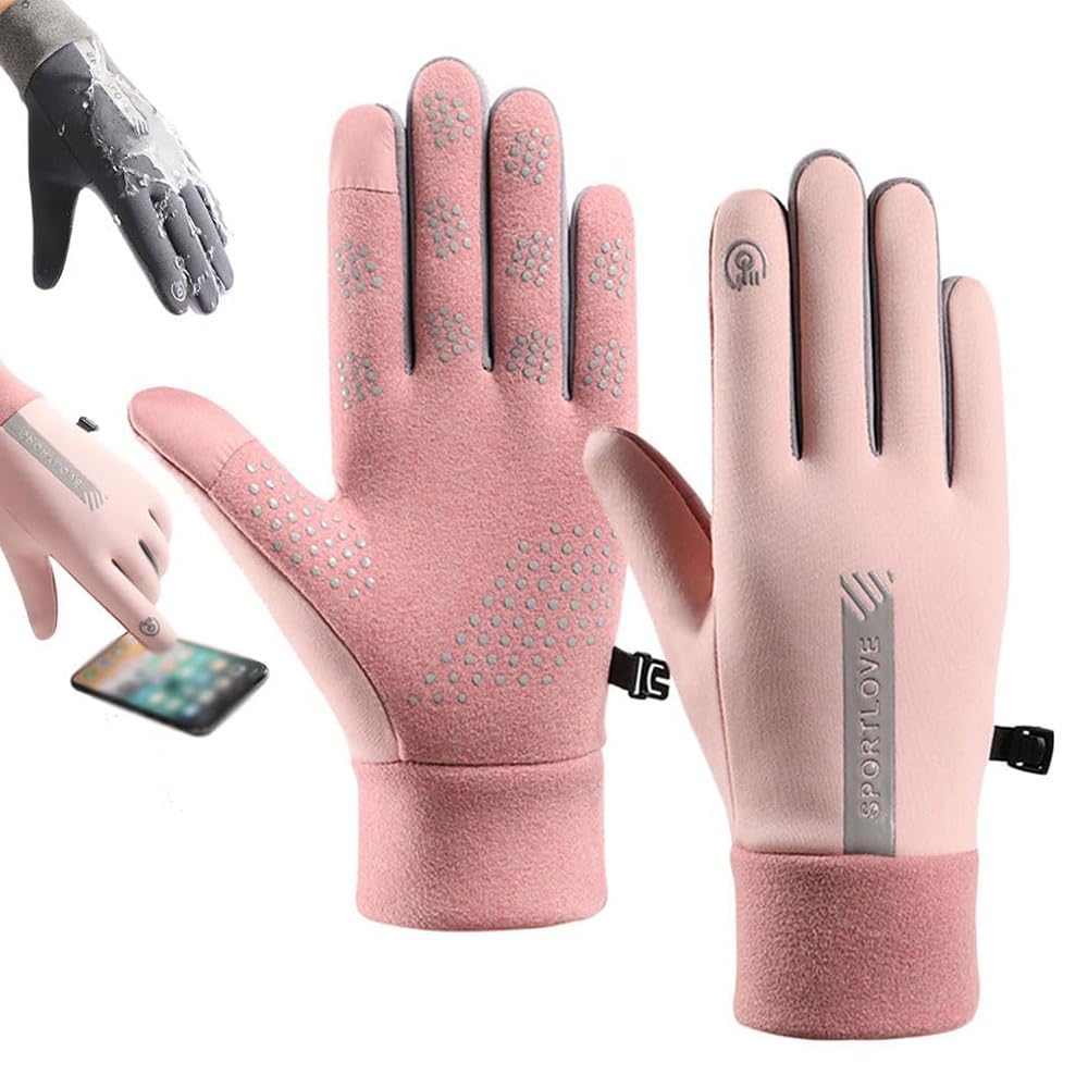 Waterproof Finger Touch Screen Non-Slip Cold Resistant Gloves,Men's Warm and Anti Slip Gloves,Gloves for Men Extreme Cold