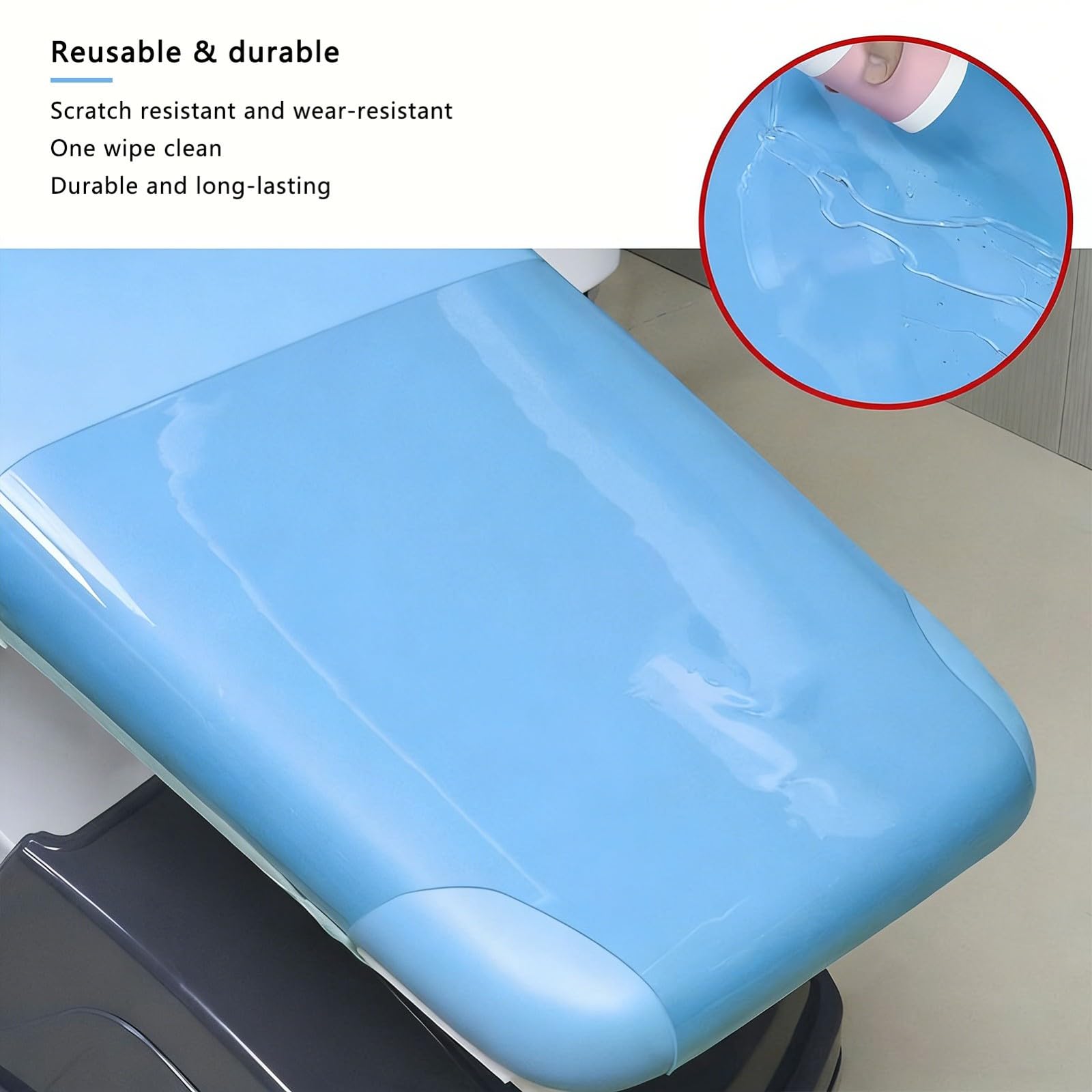 2 Stück Fußpolster für Zahnarztstuhl, Zehenschutz, staubdicht mit Gummibändern – wasserdicht und wiederverwendbar für Klinikstuhl-Stützmattenkissen(Large)