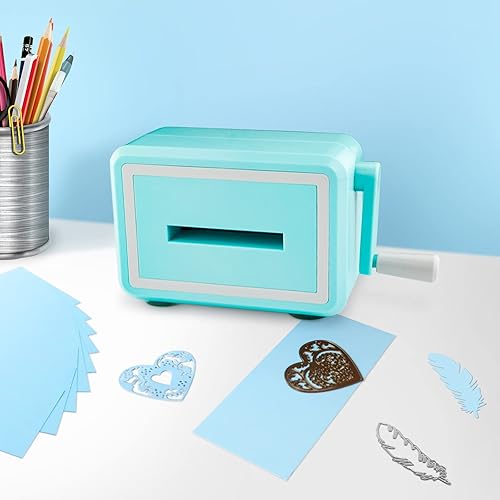 Miniatura 4 de Máquina de troquelado y estampado manual portátil, mini máquina troqueladora artesanal para kit de iniciación, fabricación de tarjetas, álbumes de