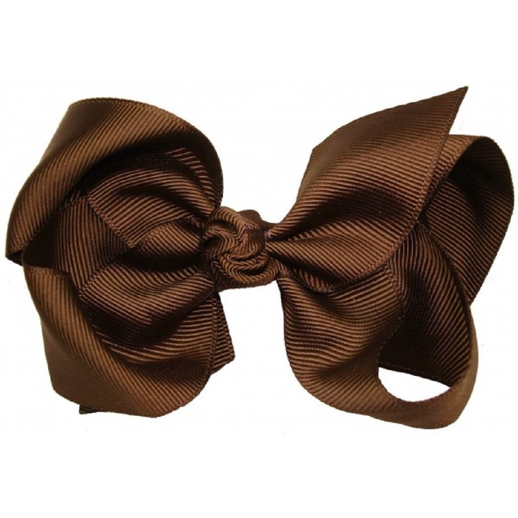 Aka Girls Coffee 6" Big Bow Hairpins Hair Clips For Children Kids Hair Handmade Alligator Clips Accessories (Coffee)