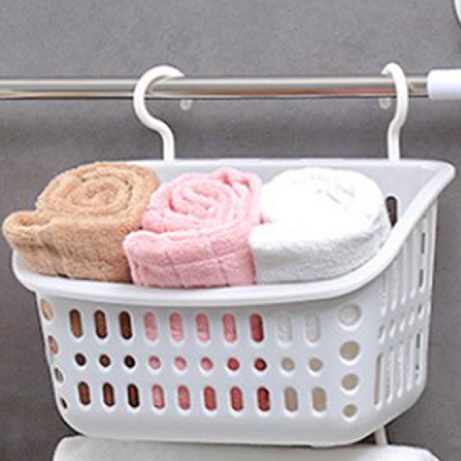 Cesto sospeso, 13,5 x 21,5 x 17 x 9 cm, cestino da appendere sotto l'armadio, cestino per scaffali, per bagno, cucina