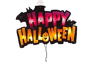 Impact 16" Light-Up "Happy Halloween" Window Silhouette
