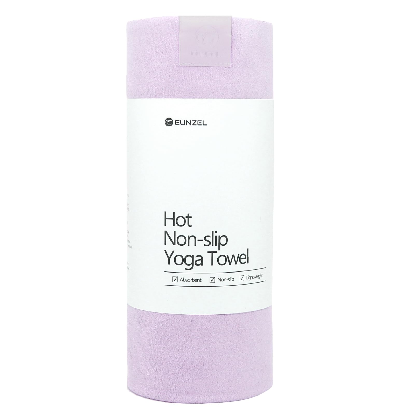 Eunzel Toalla de yoga caliente, súper absorbente, toalla de microfibra de gamuza suave, antideslizante, para Bikram Pilates y esterillas de yoga, 72 x 26.5 pulgadas, morado taro