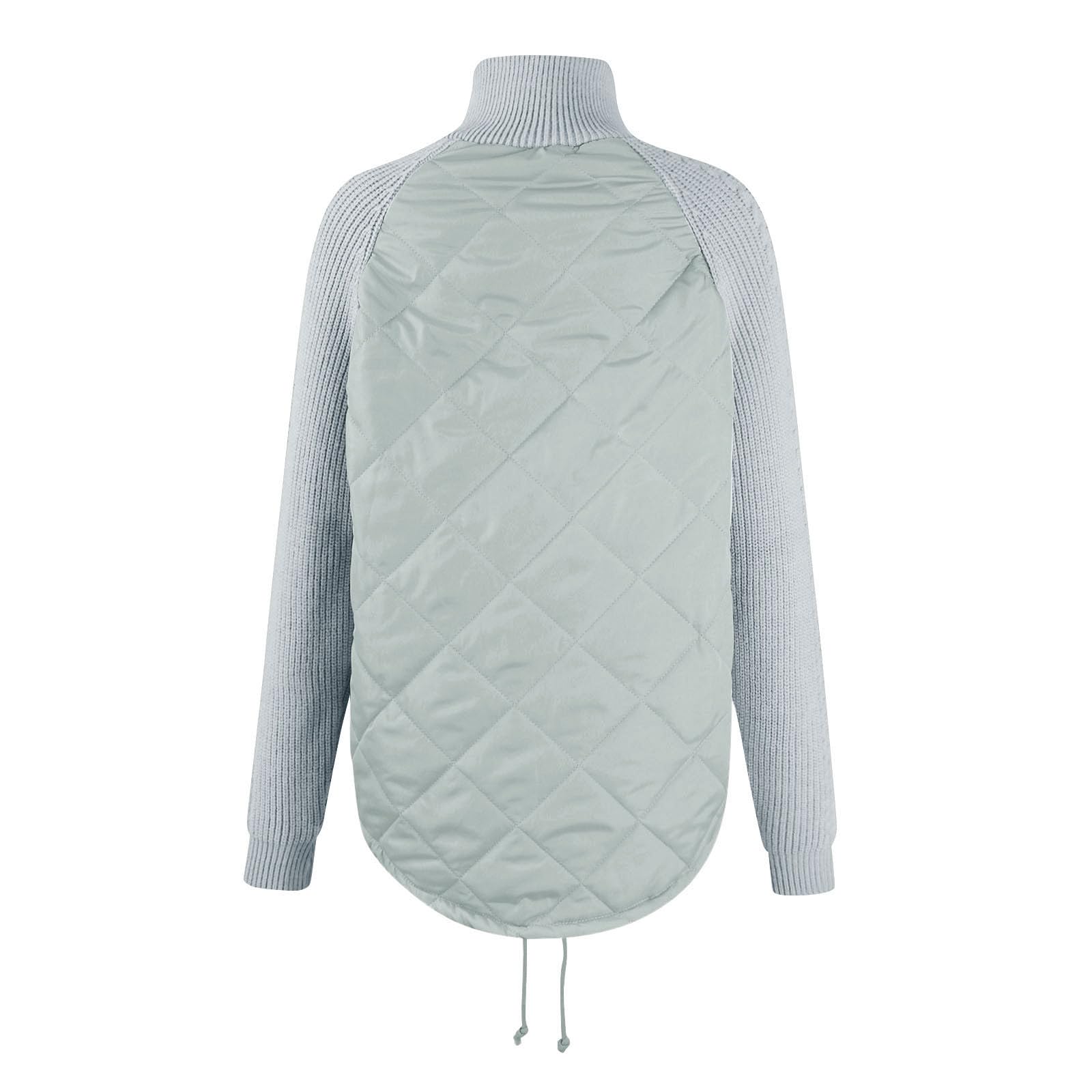 Steppjacke Damen Diamond Quilt Winterjacke Stepp Jacket Hoher Kragen