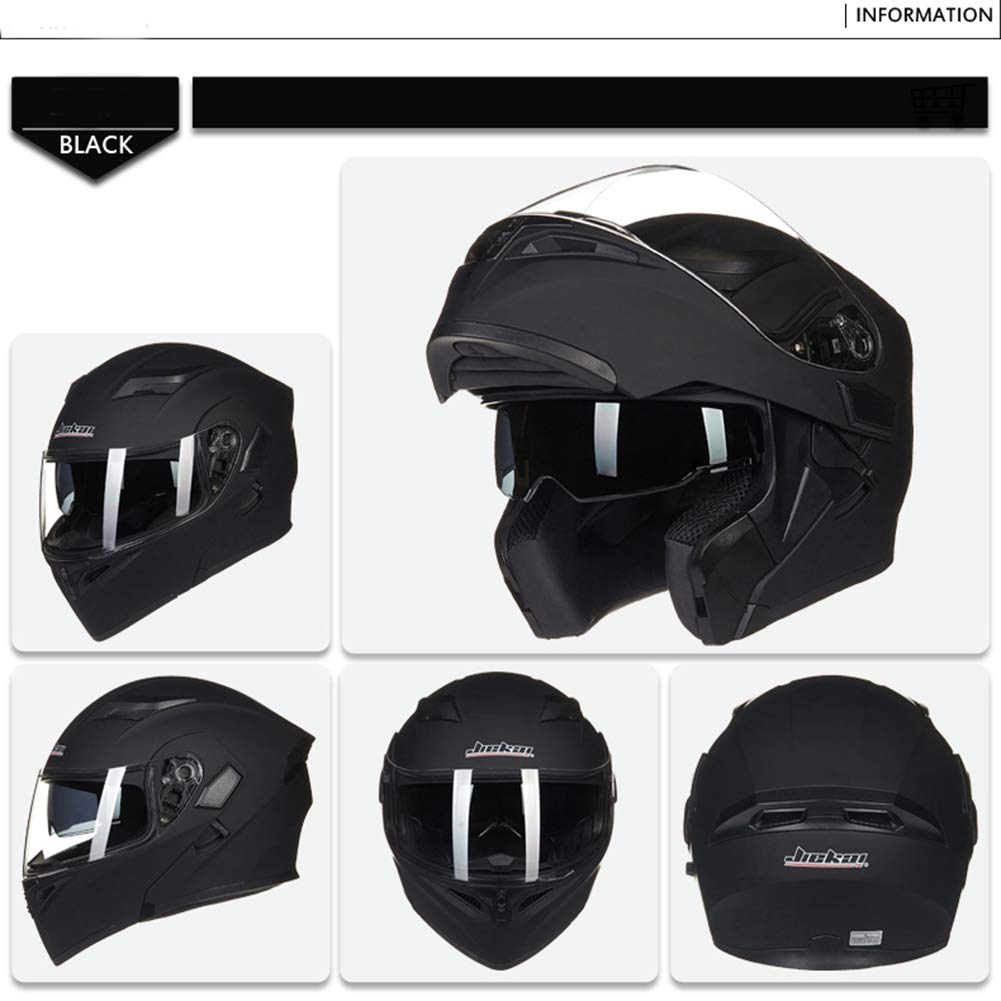 Casco de Motocicleta de Cara Completa, Solapa, Casco de Motocicleta Modular con Doble Visera, Aprobado por la ECE, para Hombres y Mujeres Adultos