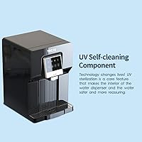 Vista 5 de VECYS Enfriador de agua sin botella con máquina de hielo, producción diaria de hielo de 18 libras para uso en autocaravanas y encimeras domésticas