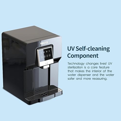 Miniatura 5 de VECYS Enfriador de agua sin botella con máquina de hielo, producción diaria de hielo de 18 libras para uso en autocaravanas y encimeras domésticas