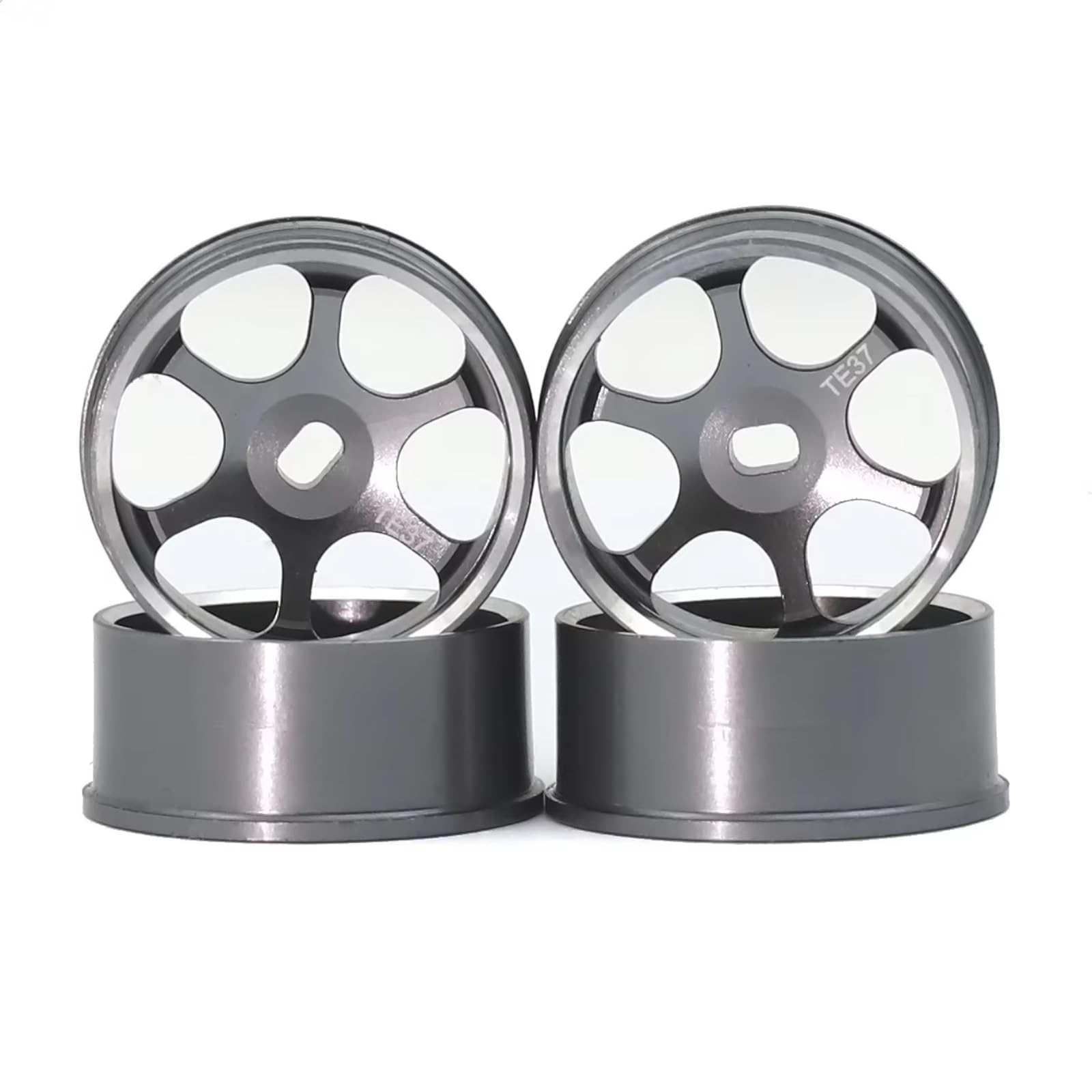For Wltoys 284131 K969 K989 P939 For Mini-Z 1/28 4pcs Drift Tires Tyre Metal TE37 Wheel Hub Rim RC Car Upgrades Parts RC Car Tires Rims
