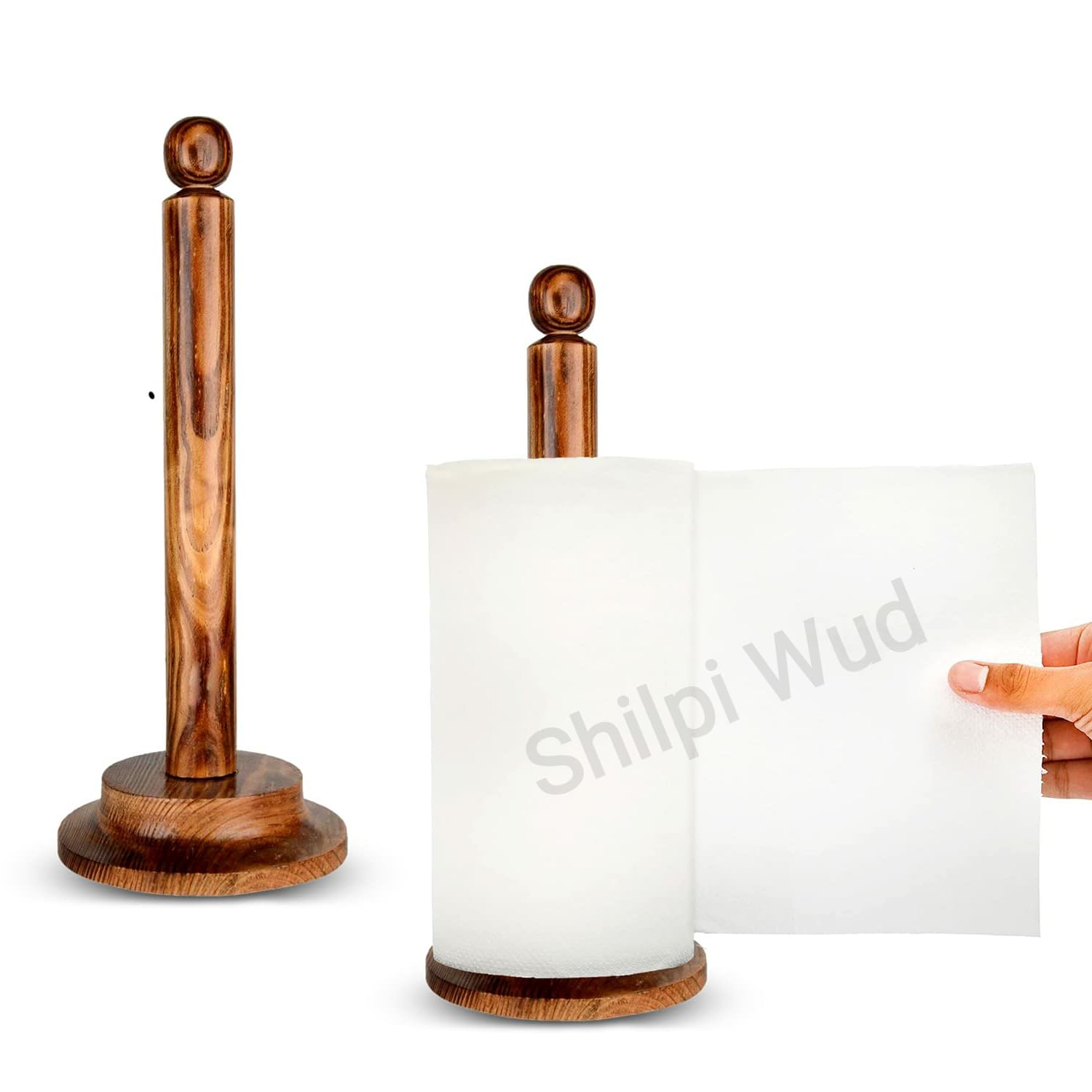 Wooden Tissue Roll Holder - Kitchen & Bathroom -1