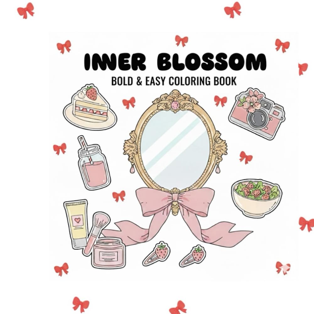 Inner Blossom: Stress Relief Coloring Book for Women & Teens | Inspiring Quotes & Floral Ar (Bold & Bloom Coloring Series)