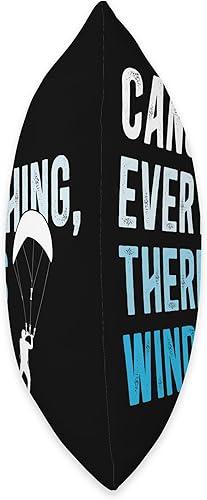 Miniatura 2 de There's Wind Kitesurfing Kitesurfer Kiteboard Kitesurf Throw Pillow