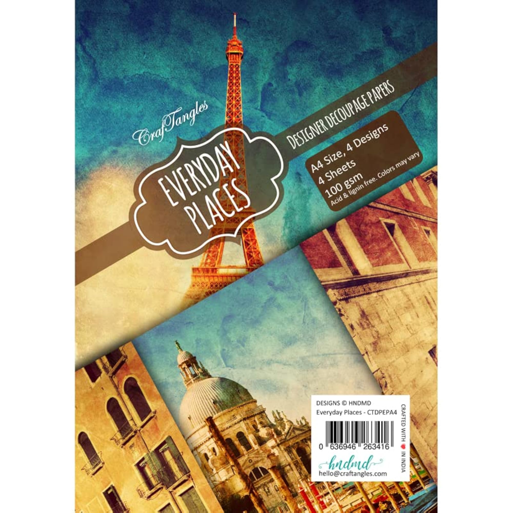 Decoupage Paper Pack Combo, 8 Sheets for DIY Crafts
