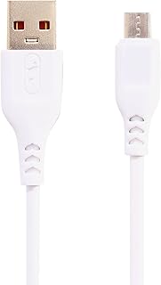 كابل ميكرو للشحن السريع ونقل البيانات السريع مصمم لحماية الاجهزة من الشحن العالي والقوي، ابيض، 111 - S61V، لمحول الشحن