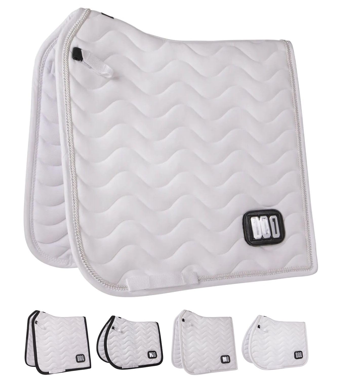 NETPROSHOP Schabracke Versehen mit Nummernhalter Vielseitigkeit und Dressur Pony und Full, Groesse:Pony, Farbe:D Weiss