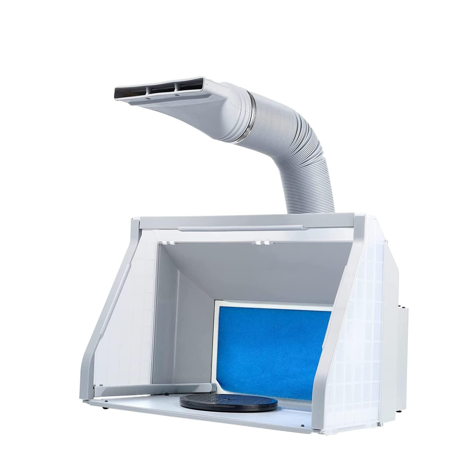 Cabina de aerógrafo portátil con luz LED anti sombras