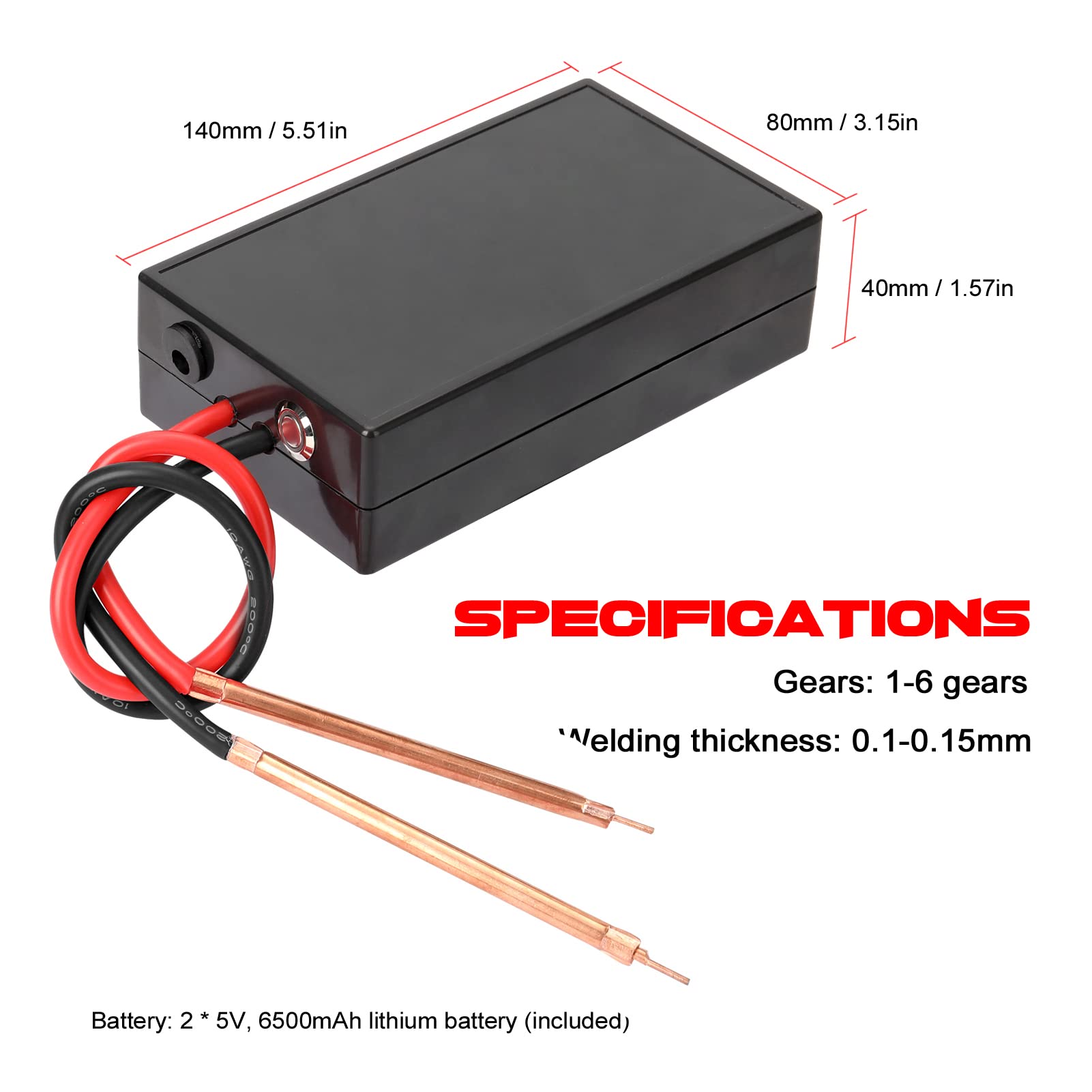Machine De Soudage Par Points Portable 5000W - Soudeuse Batterie 18650 0-800A