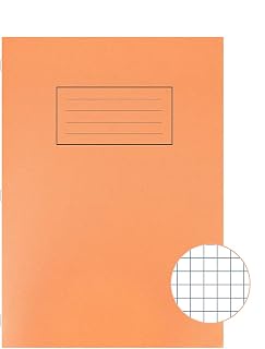 5 Silvine Orange A4 Squared Maths School Exercise Books EX113