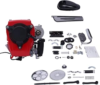 Bike Motor Kit 4 Stroke 49CC Gas Engine Motor Engine Kit Pull Start Petrol Conversion Kit Gas Motorized Bicycle Engine Motor Kits Fits for Normal 28" V Frame Bike and 26" ATV Bike