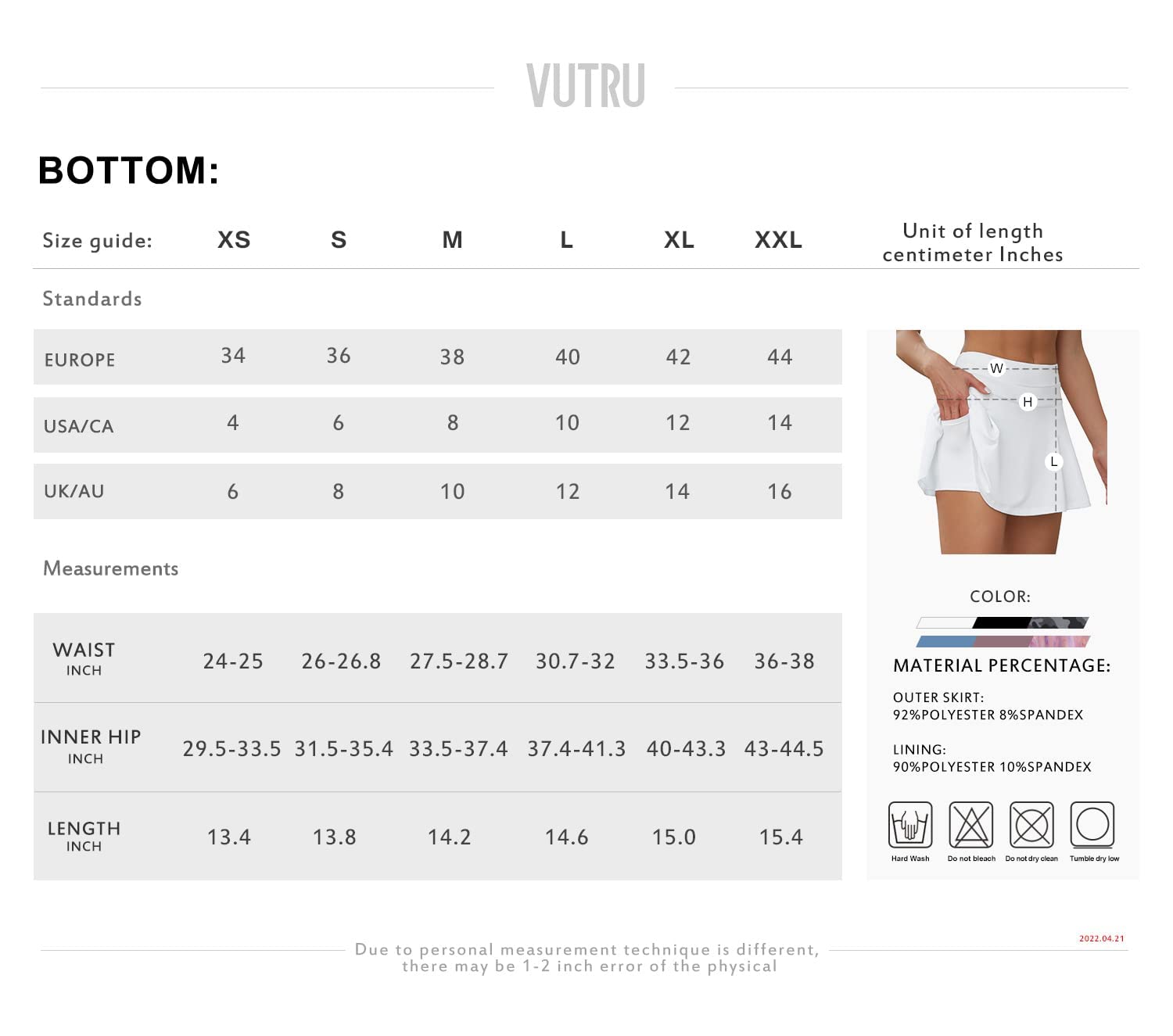 VUTRU Faldas de Tenis Cintura Alta Faldas Pantalón Skorts de Golf para Mujer Mini Faldas Deportiva Plisadas para Correr Gimnasio Fitness con Pantalones Cortos Interior Blanco S